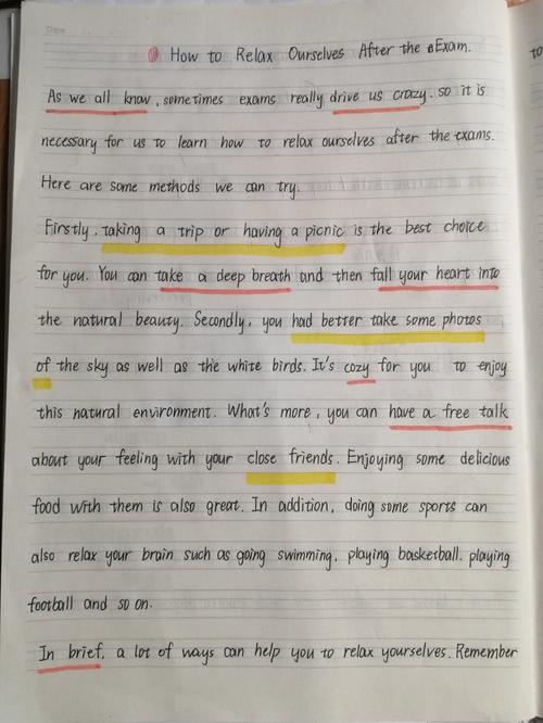 stress 英语作文 初中