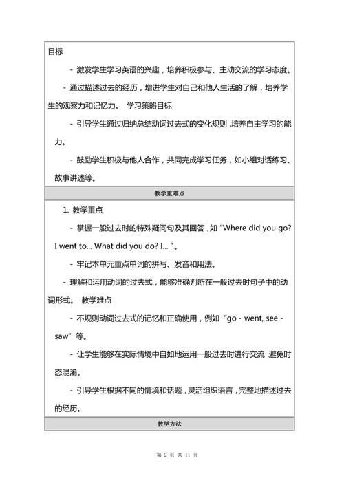 人教版小学英语六年级下册教案