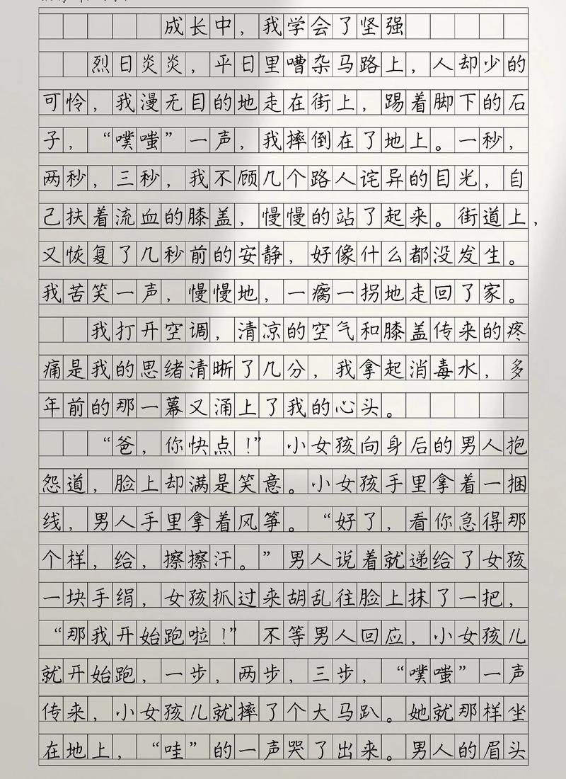 在 成长初中作文