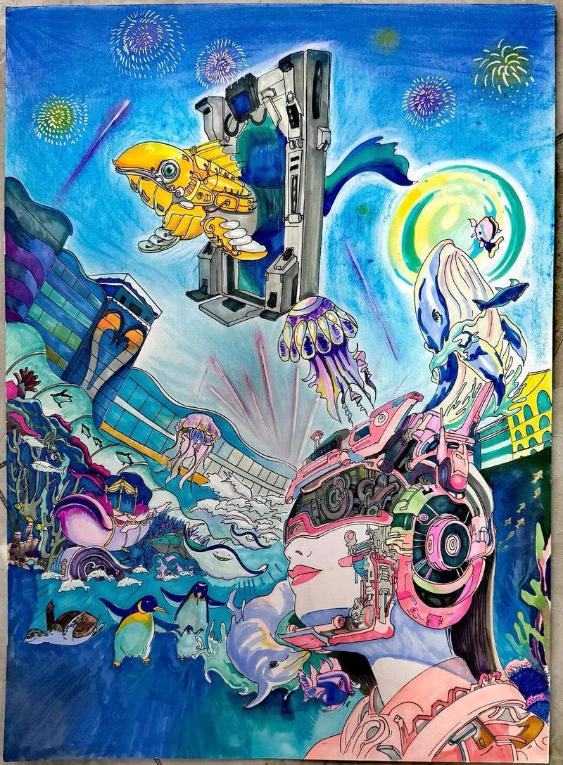 科技画图片大全初中生获奖作品