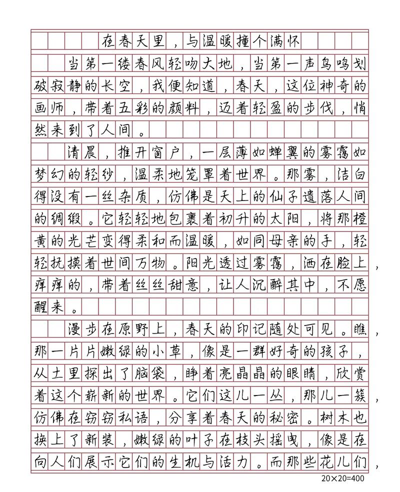 描写春天的作文600字初中