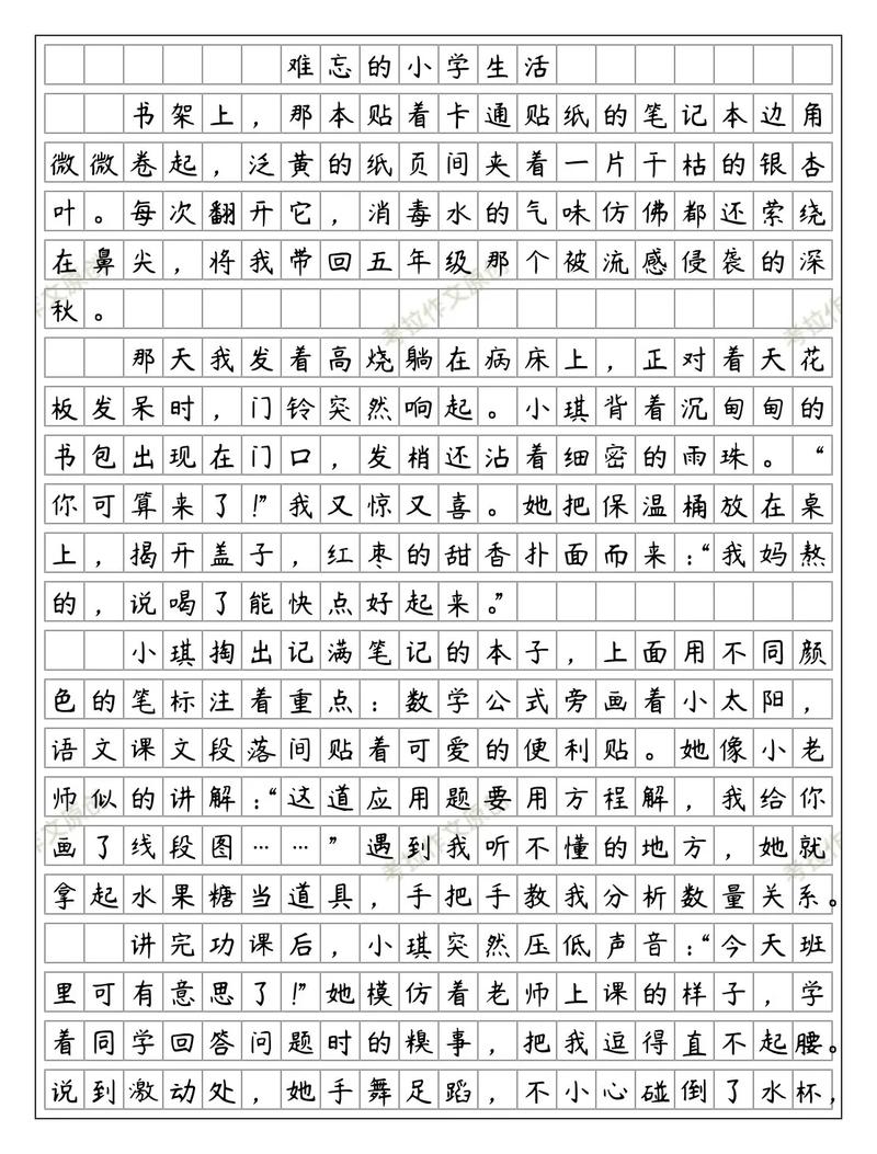 难忘的小学生活作文600字