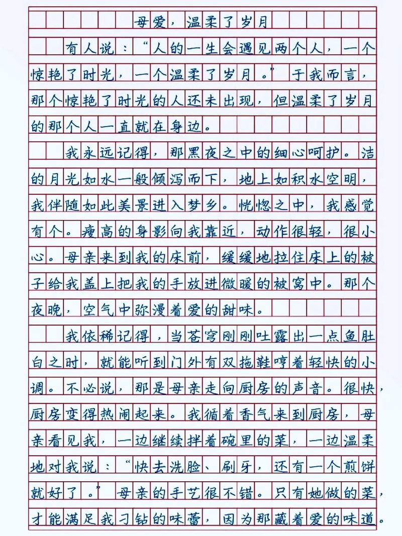 母爱作文700字初中作文