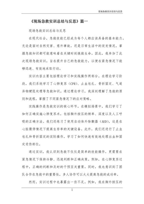 早教安保急救培训心得