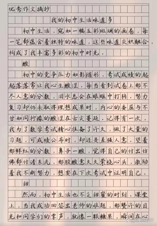 多味初中满分作文800字
