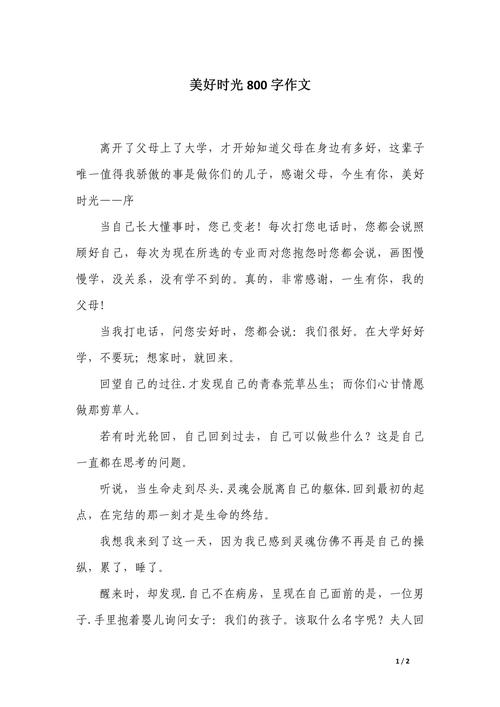 美好时光作文600字初中