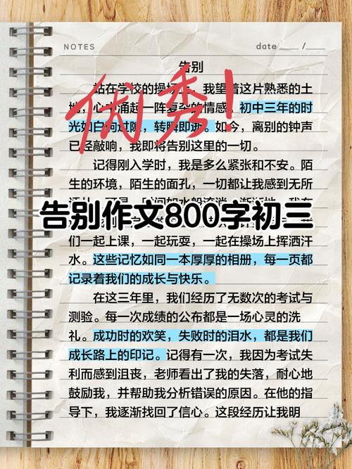 告别初中600字作文7篇