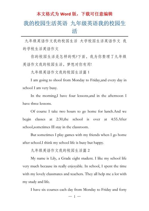 我难忘的初中生活英语作文