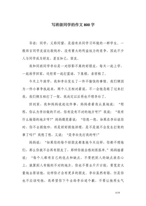 班级趣事多初中作文800