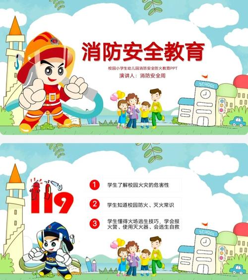 小学消防安全主题班会ppt