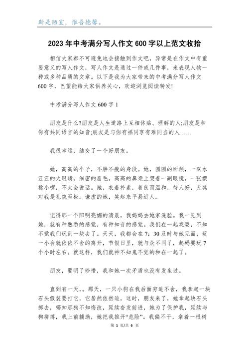 描写人物的作文600初中