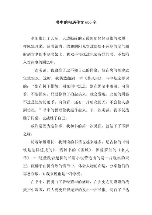 初中作文《相遇》600字