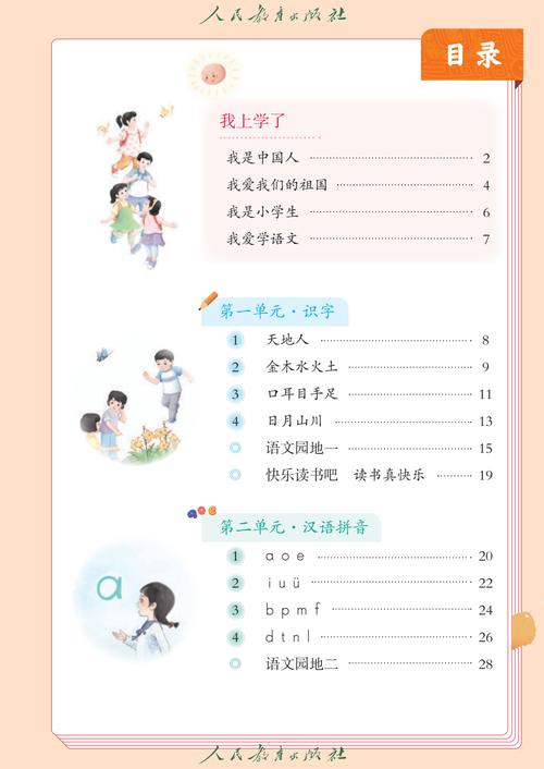 小学一年级语文上册电子课本