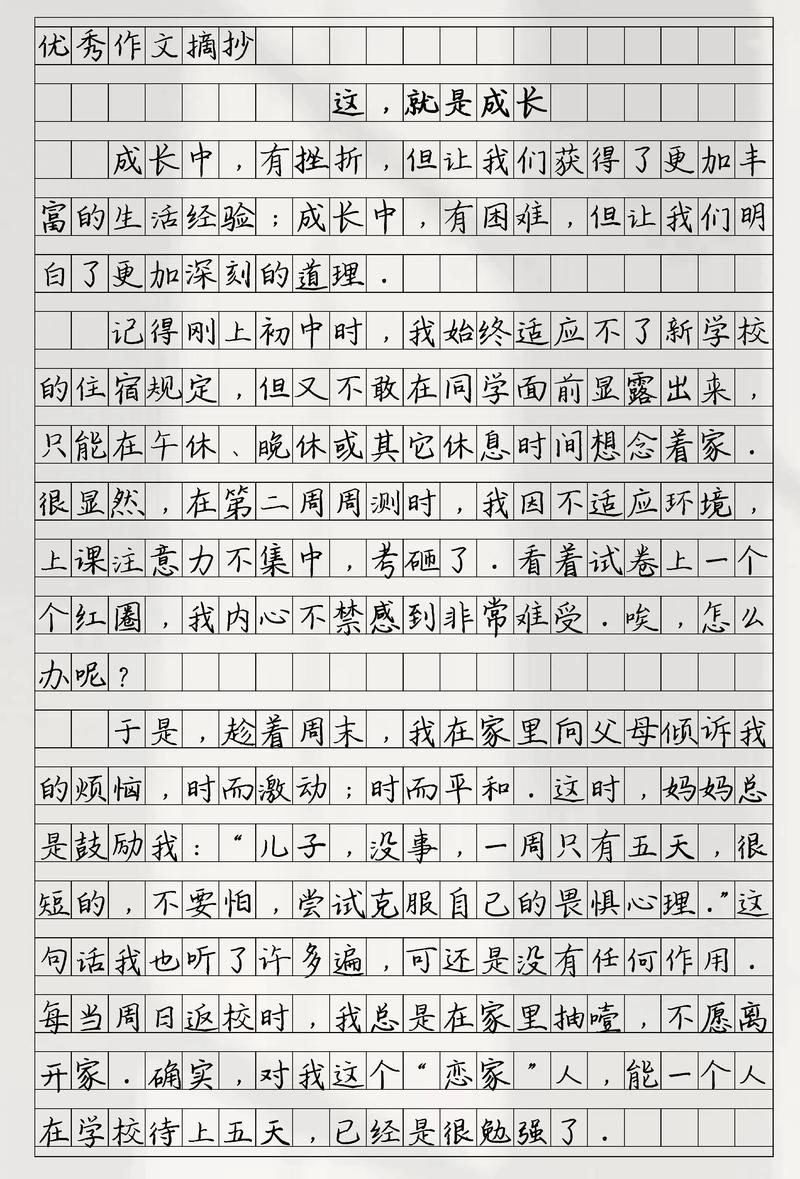 作文大全600字初中作文