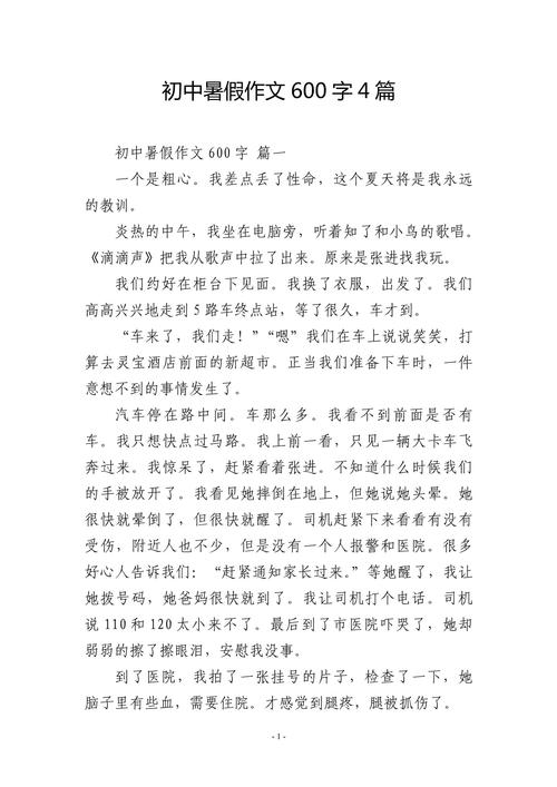 作文大全600字初中作文