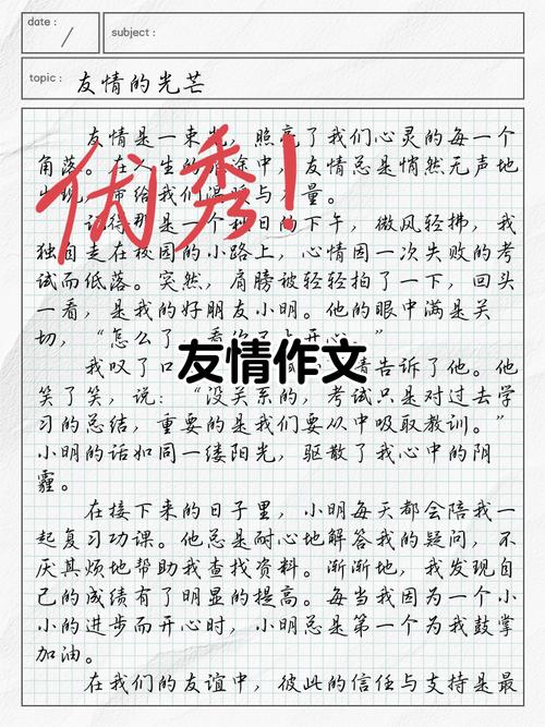 写友情作文600字初中