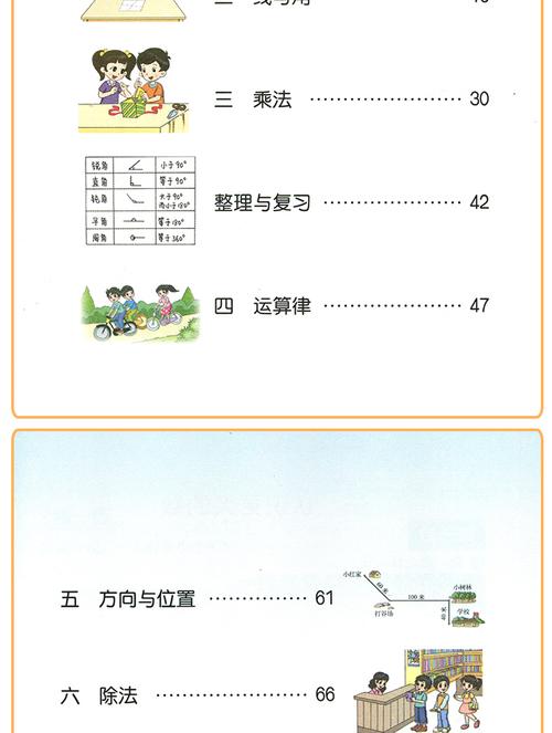 北师大版小学数学教材目录