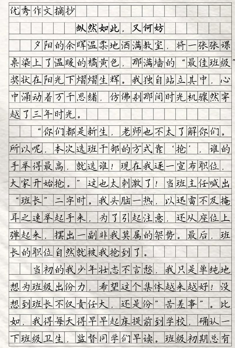 初中作文600字及点评