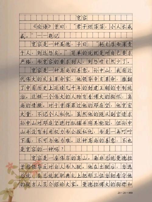 关于宽容的作文初中作文