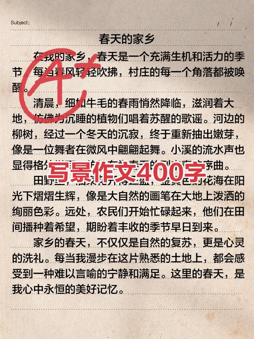 小学生写景的作文400字