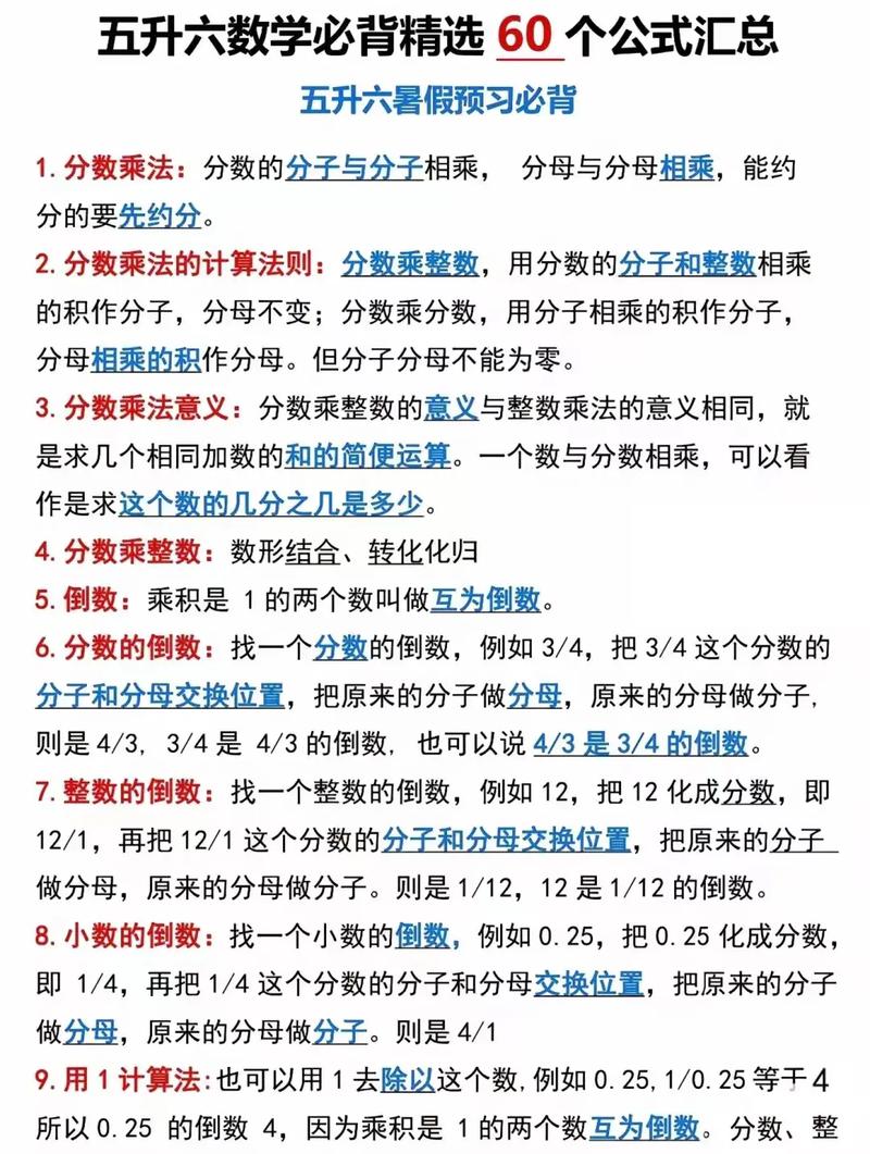 小学六年级数学上册知识点