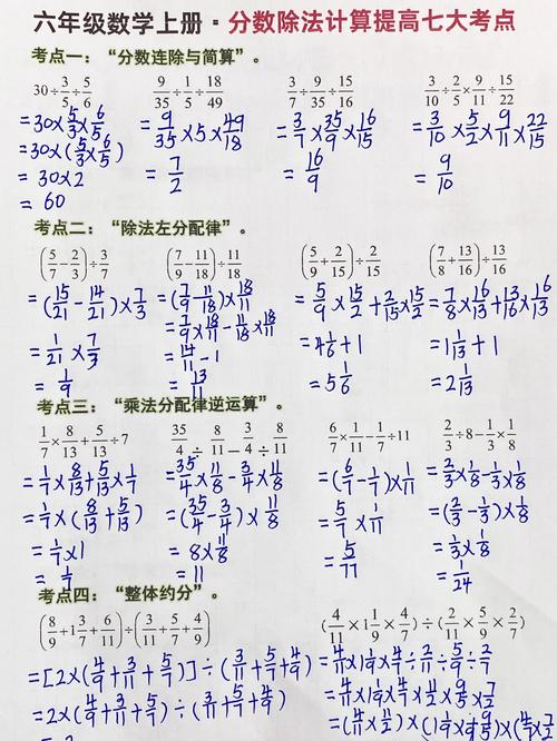 小学六年级数学上册知识点