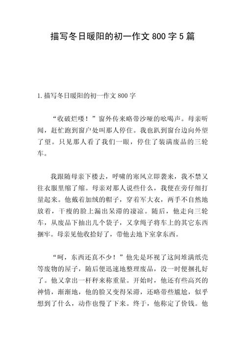 关于温暖的阳光初中作文