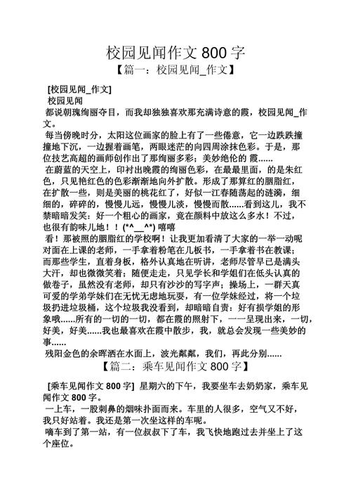 有关学校生活的初中作文