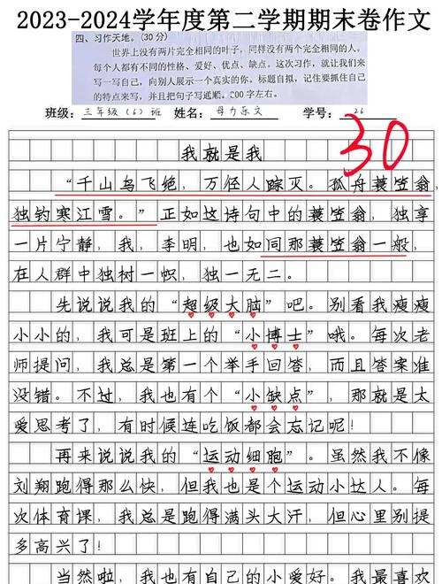 初中作文我就是我600