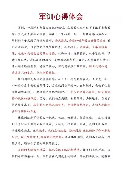 军训的作文350字初中