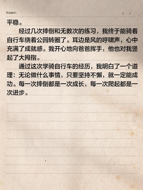 骑单车600字初中作文