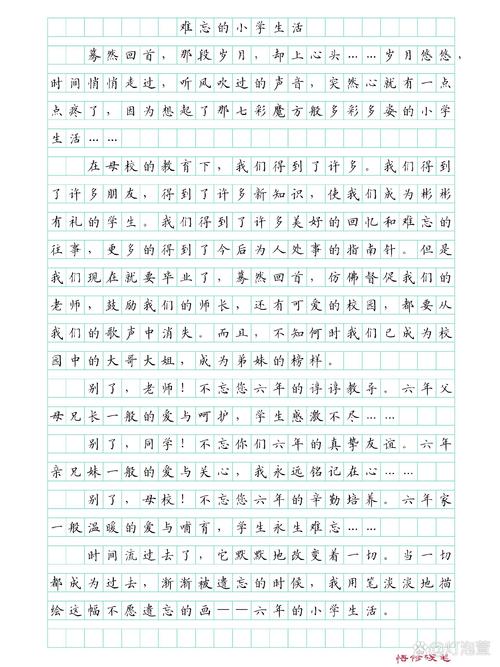 难忘的小学生活作文500