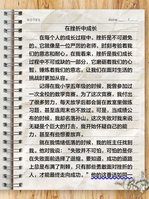 初中关于梦想挫折的作文