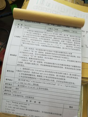 小学英语集体备课活动记录
