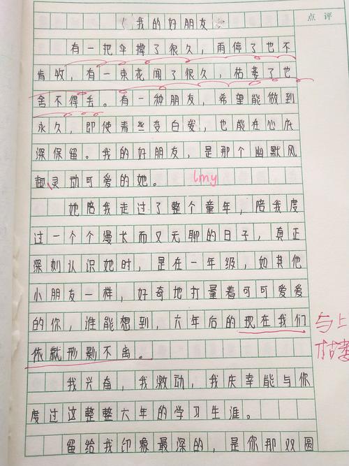 我最—的朋友初中作文