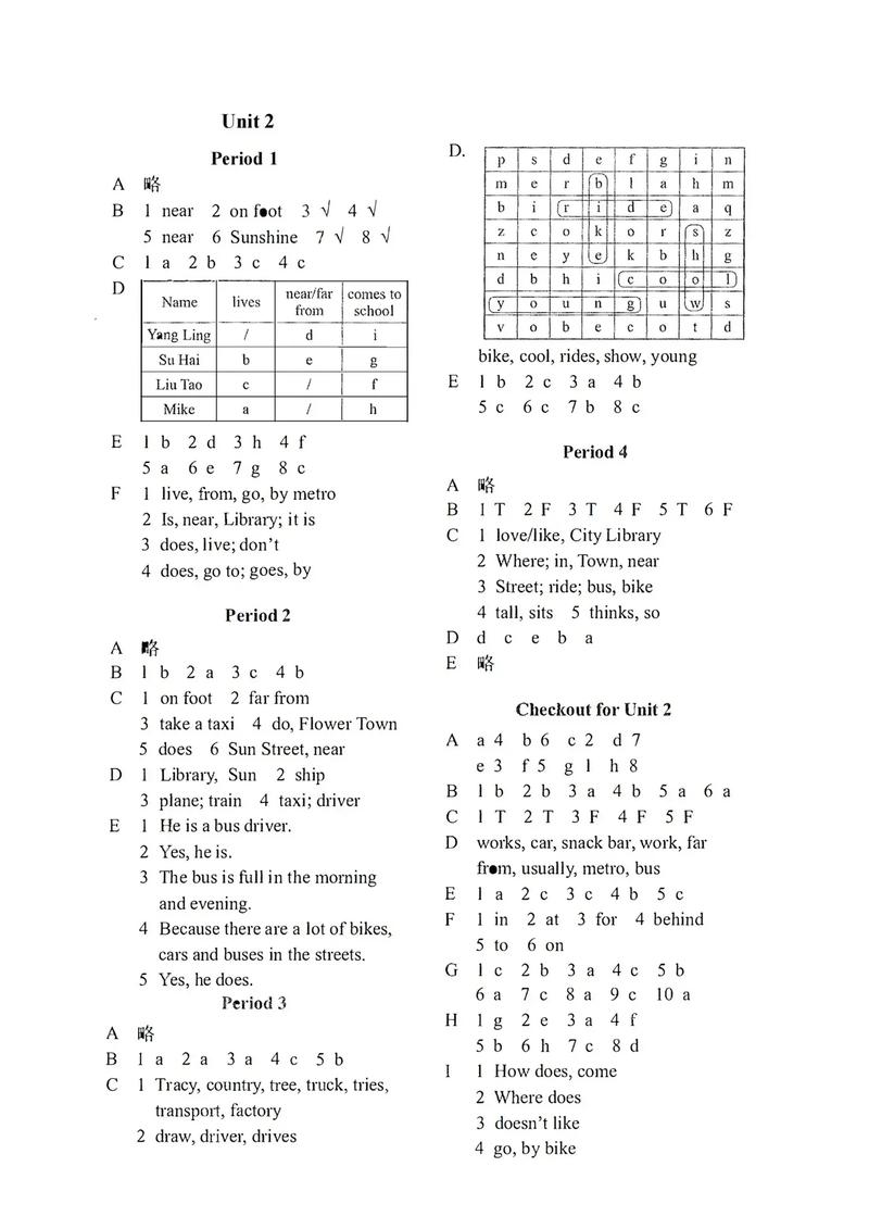 小学五年级英语课课练答案