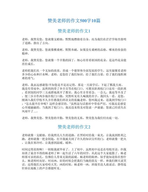 作文初中的老师500字