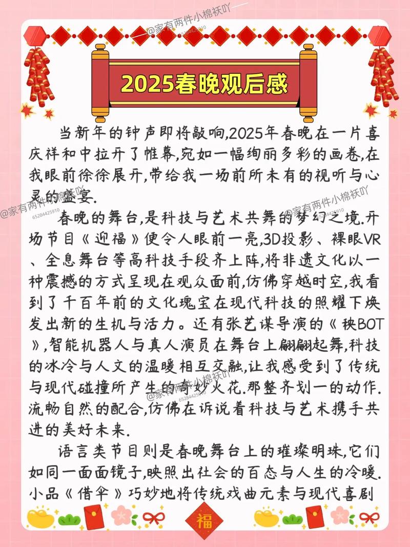 2025春晚观后感初中