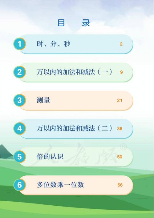 小学三年级人教版数学上册