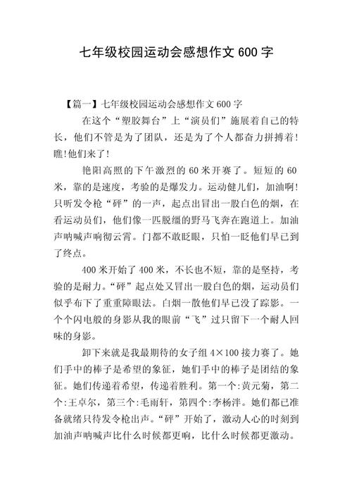 初中的感受600字作文