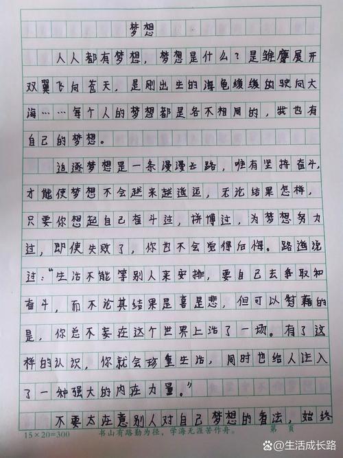 初中的梦想600字作文