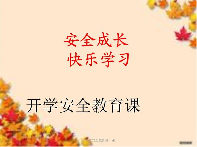 小学安全教育第一课ppt