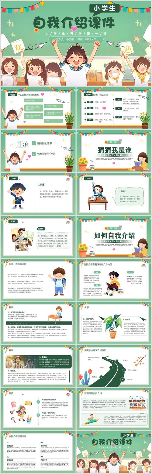 小学生自我介绍ppt模板