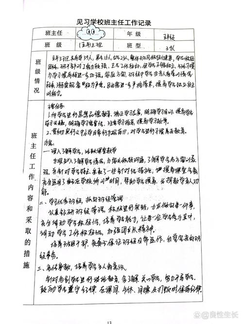 小学五年级班主任工作记录