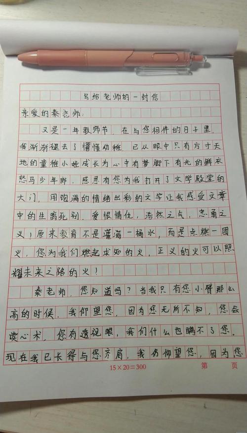 写给初中老师的信300