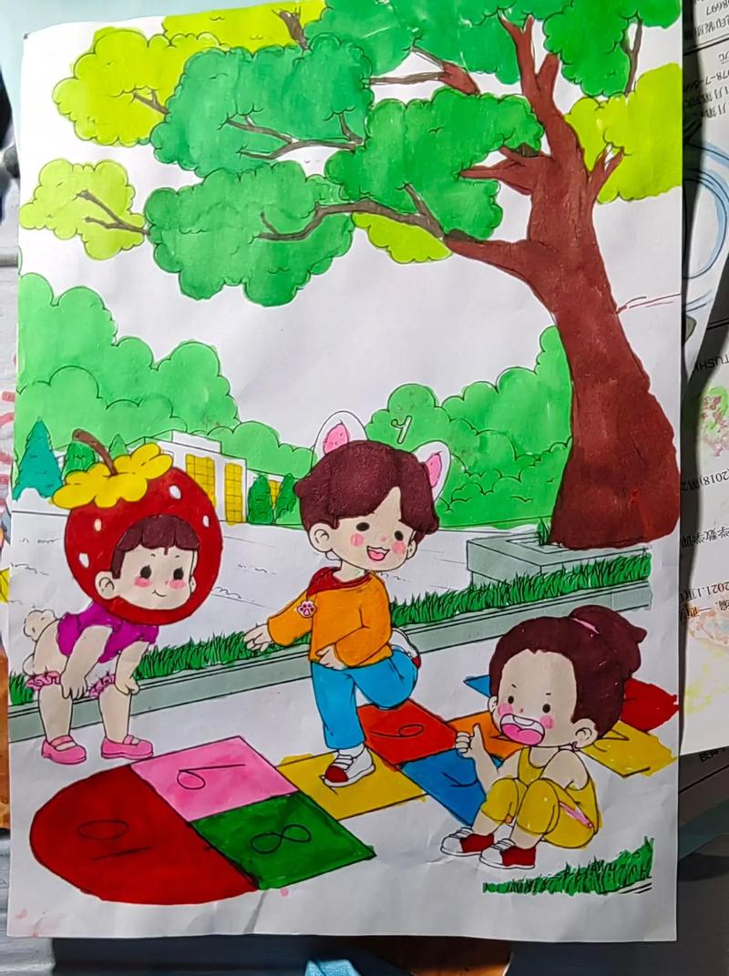 早教活动亲子画画游戏