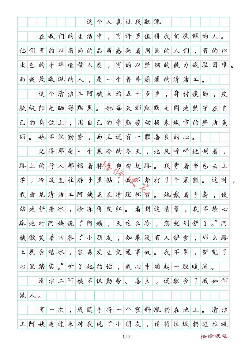 这样的人让我 作文初中