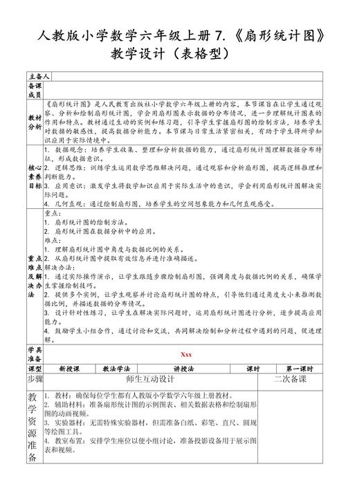 小学六年级数学上册教案