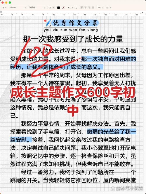 关于成长责任的初中作文