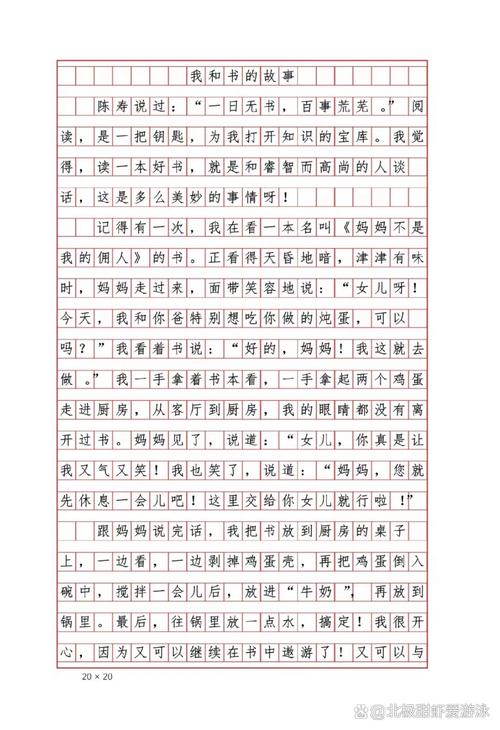 小学生作文我和书的故事